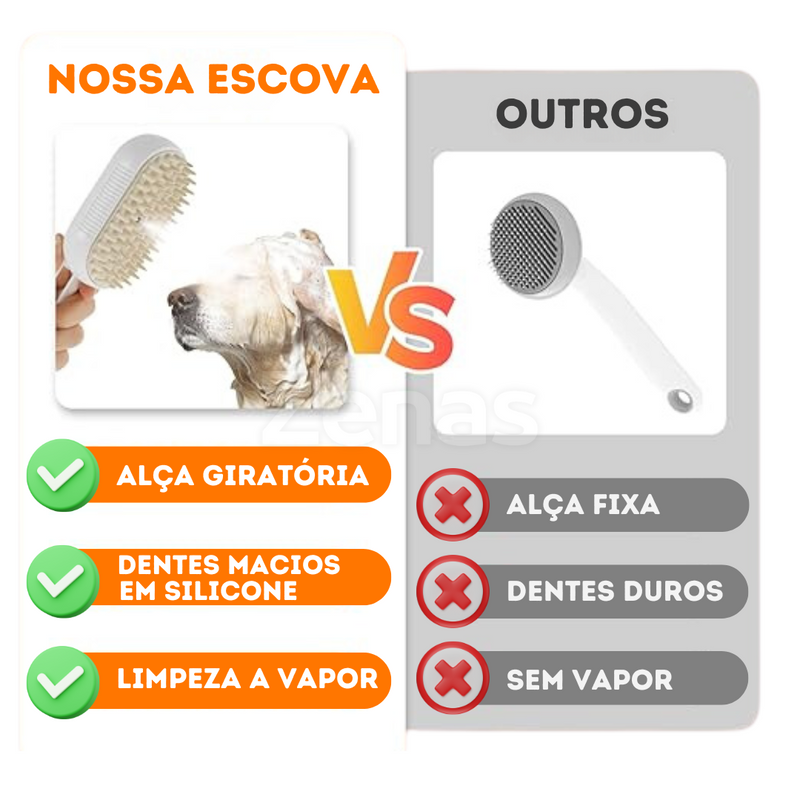 Escova Brush Pet Removedor De Pelos Para Pets 3 Em 1 (Frete Grátis Hoje)