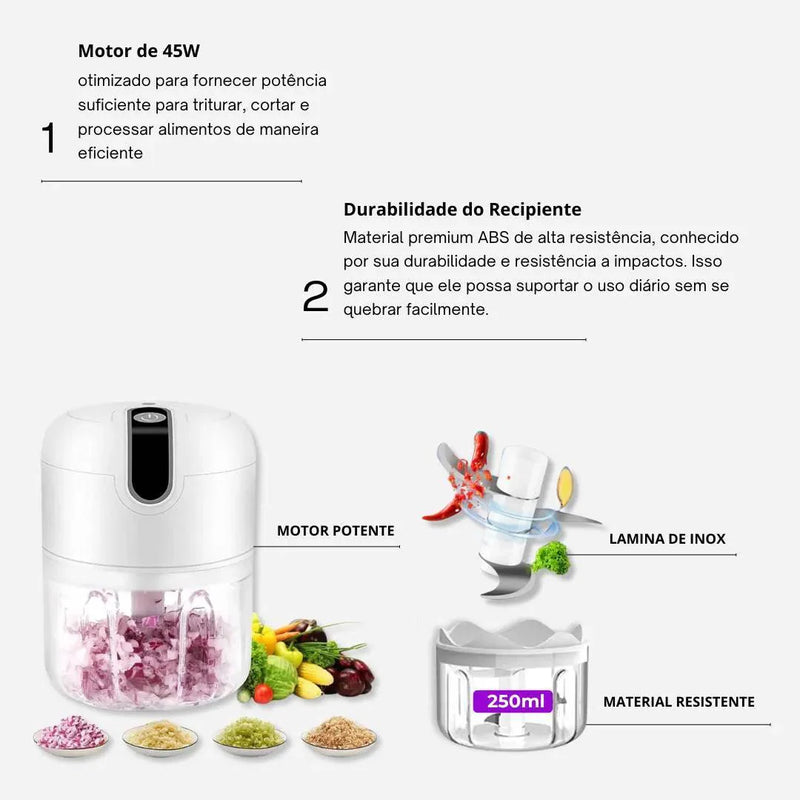 Processador de Alimentos Recarregável Speedy™